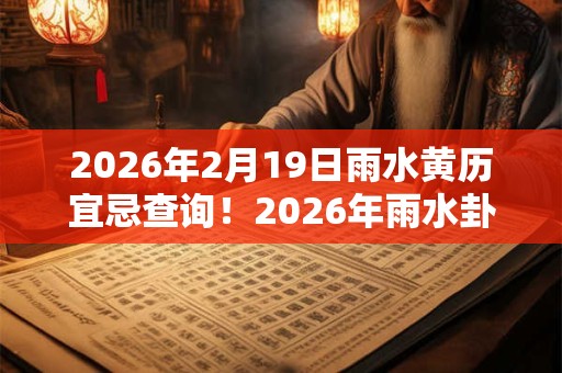 2026年2月19日雨水黄历宜忌查询!2026年雨水卦象好不好? 2026年2月19日雨水黄历宜忌查询!2026年雨水卦象好不好?