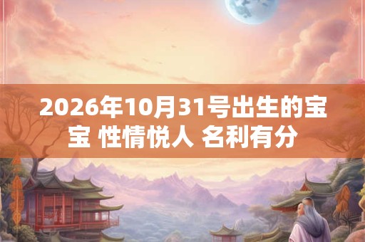 2026年10月31号出生的宝宝 性情悦人 名利有分 2026年10月31号出生的宝宝 性情悦人 名利有分