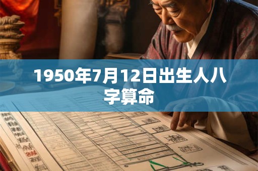 1950年7月12日出生人八字算命 1950年7月12日出生人八字算命