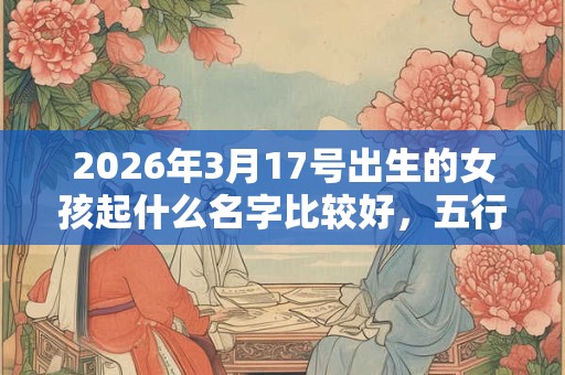 2026年3月17号出生的女孩起什么名字比较好,五行属什么 2026年3月17号出生的女孩起什么名字比较好,五行属什么