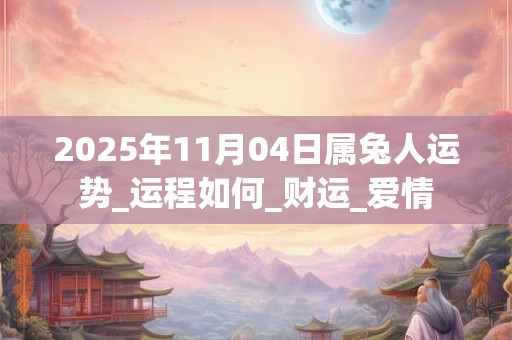 2025年11月04日属兔人运势_运程如何_财运_爱情
