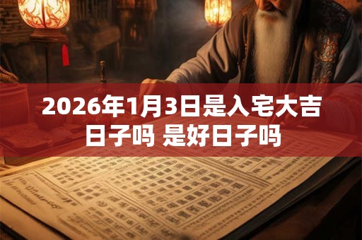 2026年1月3日是入宅大吉日子吗 是好日子吗