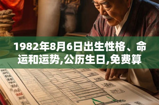 1982年8月6日出生性格、命运和运势,公历生日,免费算命 1982年8月6日出生性格、命运和运势,公历生日,免费算命
