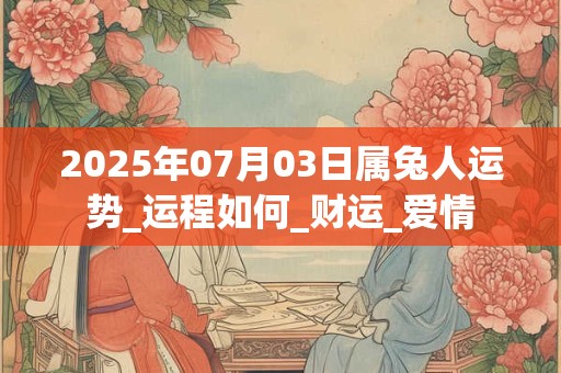 2025年07月03日属兔人运势_运程如何_财运_爱情 2025年07月03日属兔人运势_运程如何_财运_爱情