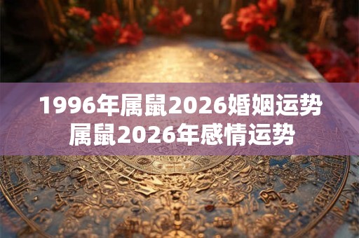 1996年属鼠2026婚姻运势 属鼠2026年感情运势