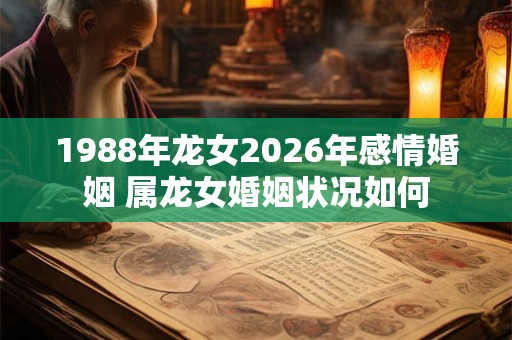 1988年龙女2026年感情婚姻 属龙女婚姻状况如何 1988年龙女2026年感情婚姻 属龙女婚姻状况如何