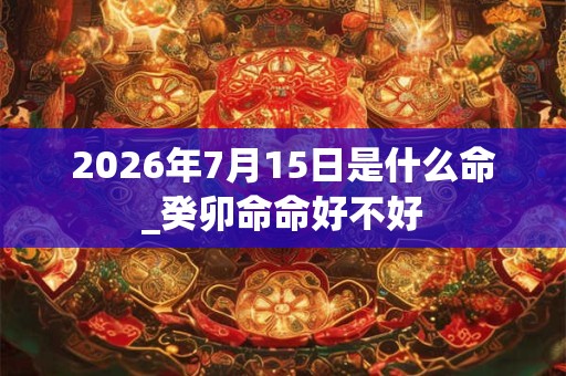 2026年7月15日是什么命_癸卯命命好不好 2026年7月15日是什么命_癸卯命命好不好