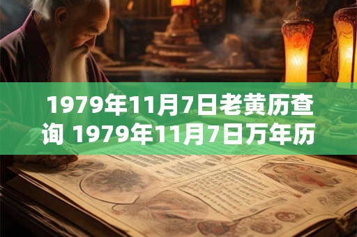 1979年11月7日老黄历查询 1979年11月7日万年历黄道吉日 1979年11月7日老黄历查询 1979年11月7日万年历黄道吉日