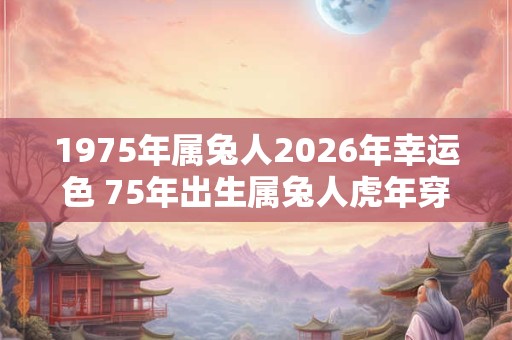 1975年属兔人2026年幸运色 75年出生属兔人虎年穿什么颜色衣服好