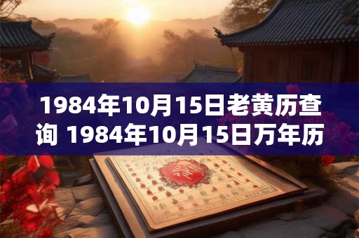 1984年10月15日老黄历查询 1984年10月15日万年历黄道吉日