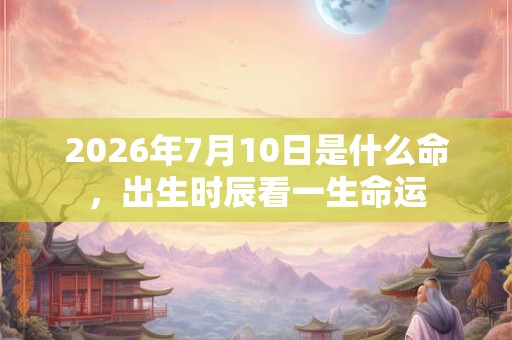 2026年7月10日是什么命,出生时辰看一生命运 2026年7月10日是什么命,出生时辰看一生命运