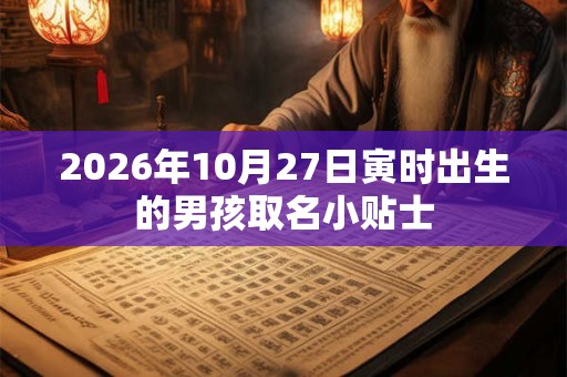 2026年10月27日寅时出生的男孩取名小贴士