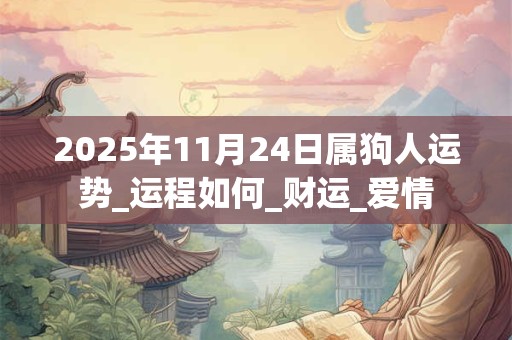 2025年11月24日属狗人运势_运程如何_财运_爱情 2025年11月24日属狗人运势_运程如何_财运_爱情