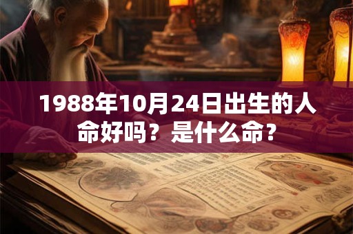 1988年10月24日出生的人命好吗?是什么命? 1988年10月24日出生的人命好吗?是什么命?