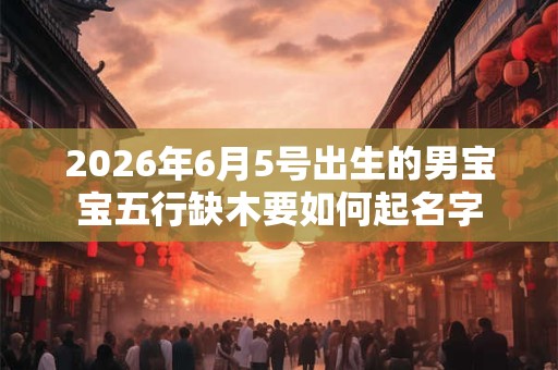 2026年6月5号出生的男宝宝五行缺木要如何起名字