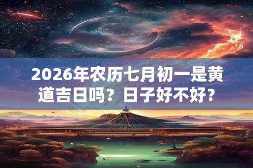 2026年农历七月初一是黄道吉日吗？日子好不好？