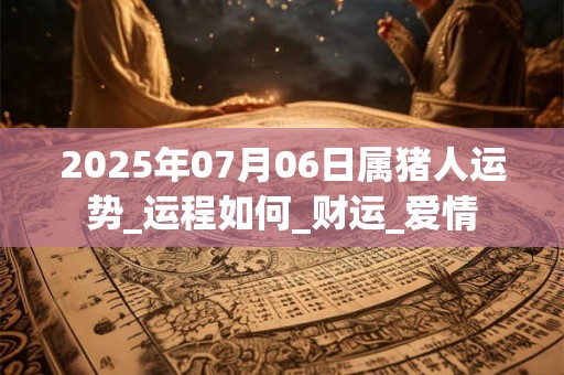 2025年07月06日属猪人运势_运程如何_财运_爱情 2025年07月06日属猪人运势_运程如何_财运_爱情