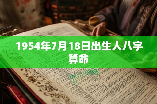 1954年7月18日出生人八字算命 1954年7月18日出生人八字算命