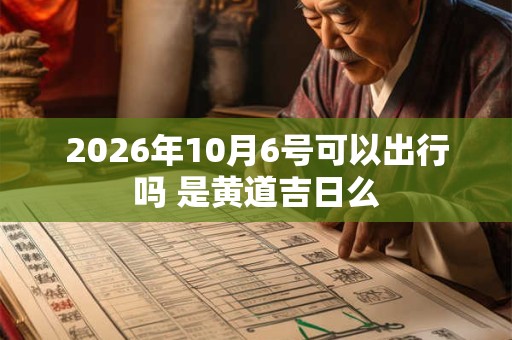 2026年10月6号可以出行吗 是黄道吉日么