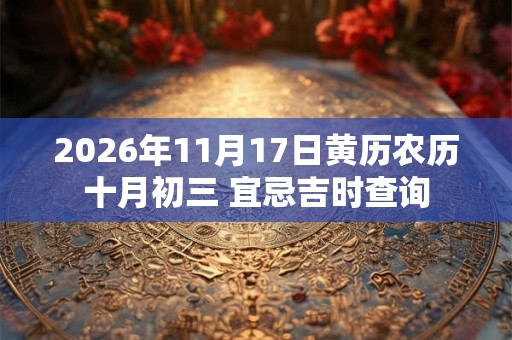 2026年11月17日黄历农历十月初三 宜忌吉时查询