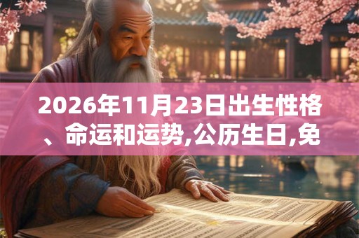 2026年11月23日出生性格、命运和运势,公历生日,免费算命 2026年11月23日出生性格、命运和运势,公历生日,免费算命