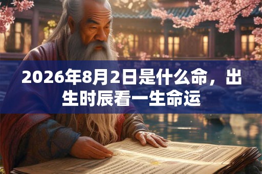 2026年8月2日是什么命，出生时辰看一生命运