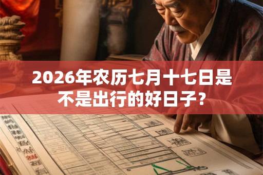2026年农历七月十七日是不是出行的好日子? 2026年农历七月十七日是不是出行的好日子?