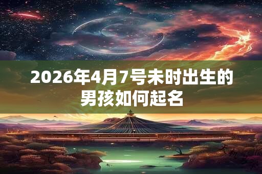 2026年4月7号未时出生的男孩如何起名 2026年4月7号未时出生的男孩如何起名