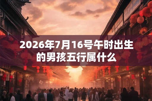 2026年7月16号午时出生的男孩五行属什么