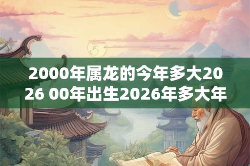 2000年属龙的今年多大2026 00年出生2026年多大年龄 2000年属龙的今年多大2026 00年出生2026年多大年龄