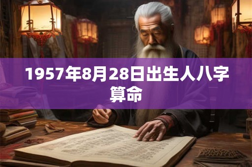 1957年8月28日出生人八字算命 1957年8月28日出生人八字算命