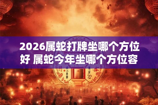 2026属蛇打牌坐哪个方位好 属蛇今年坐哪个方位容易赢钱 2026属蛇打牌坐哪个方位好 属蛇今年坐哪个方位容易赢钱