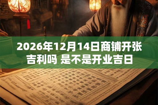 2026年12月14日商铺开张吉利吗 是不是开业吉日 2026年12月14日商铺开张吉利吗 是不是开业吉日