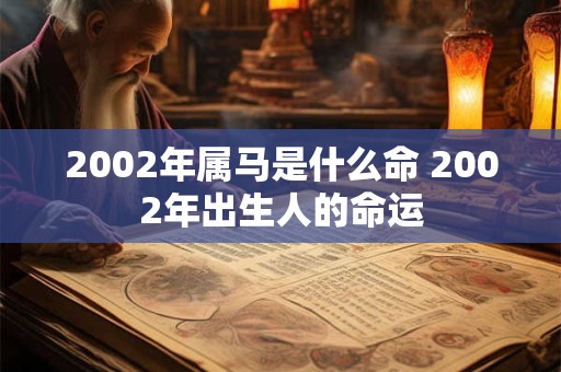 2002年属马是什么命 2002年出生人的命运 2002年属马是什么命 2002年出生人的命运