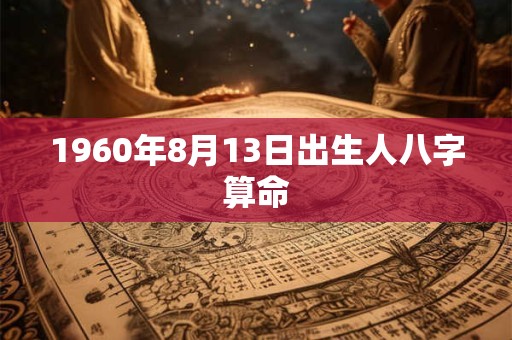 1960年8月13日出生人八字算命 1960年8月13日出生人八字算命