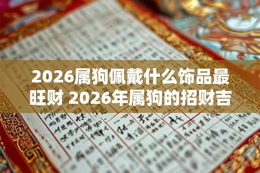 2026属狗佩戴什么饰品最旺财 2026年属狗的招财吉祥物 2026属狗佩戴什么饰品最旺财 2026年属狗的招财吉祥物