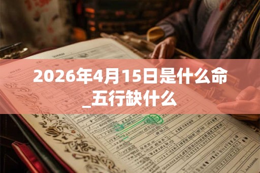 2026年4月15日是什么命_五行缺什么 2026年4月15日是什么命_五行缺什么