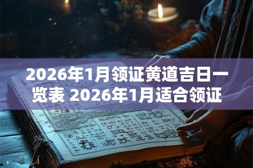 2026年1月领证黄道吉日一览表 2026年1月适合领证日子