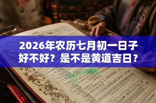 2026年农历七月初一日子好不好？是不是黄道吉日？
