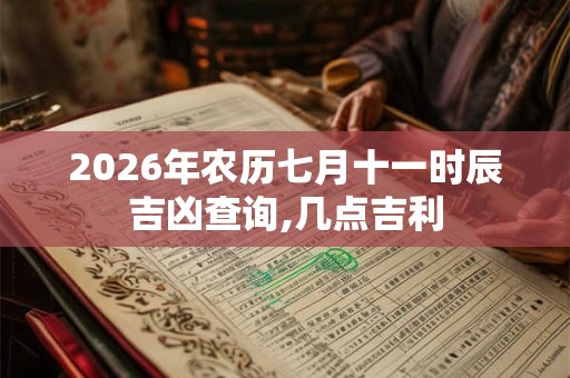 2026年农历七月十一时辰吉凶查询,几点吉利