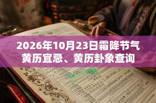 2026年10月23日霜降节气黄历宜忌、黄历卦象查询