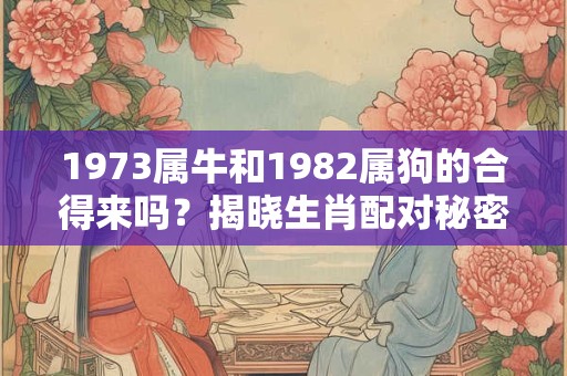 1973属牛和1982属狗的合得来吗?揭晓生肖配对秘密 1973属牛和1982属狗的合得来吗?揭晓生肖配对秘密