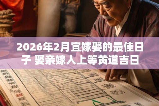2026年2月宜嫁娶的最佳日子 娶亲嫁人上等黄道吉日 2026年2月宜嫁娶的最佳日子 娶亲嫁人上等黄道吉日