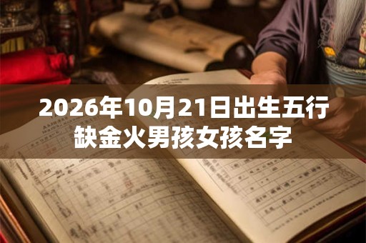 2026年10月21日出生五行缺金火男孩女孩名字