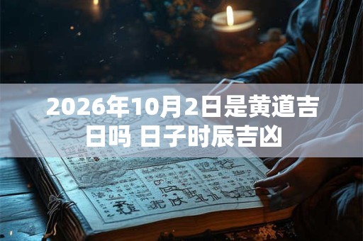 2026年10月2日是黄道吉日吗 日子时辰吉凶 2026年10月2日是黄道吉日吗 日子时辰吉凶