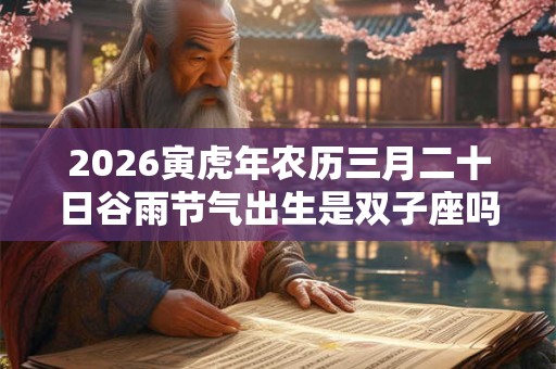 2026寅虎年农历三月二十日谷雨节气出生是双子座吗? 2026寅虎年农历三月二十日谷雨节气出生是双子座吗?