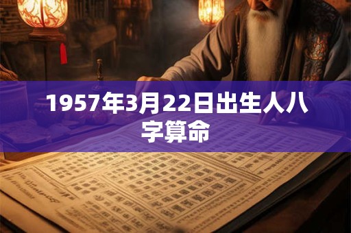 1957年3月22日出生人八字算命
