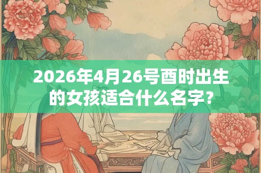 2026年4月26号酉时出生的女孩适合什么名字？