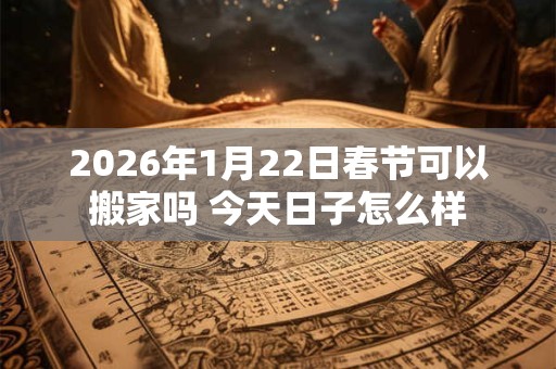 2026年1月22日春节可以搬家吗 今天日子怎么样 2026年1月22日春节可以搬家吗 今天日子怎么样
