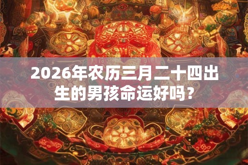 2026年农历三月二十四出生的男孩命运好吗？
